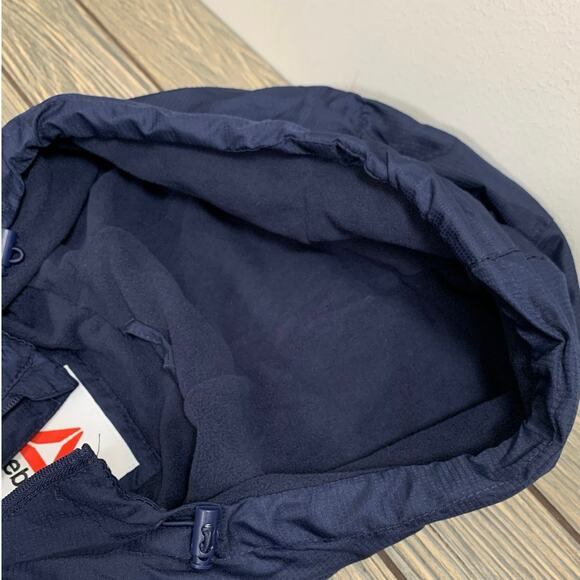 Reebok Men Windbreaker Jacket Red White Blue Sz XL Spellout Logo Lined OMZXH2 - Picture 8 of 9